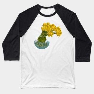 STYLISED DEWI SANT DAFFODILS Baseball T-Shirt